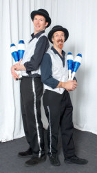 Kris and Andy "Las Vegas style" jugglers