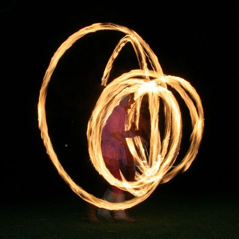 kris Katchit entertains with fire poi