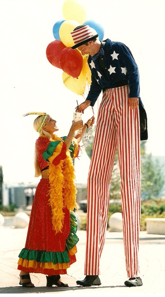 Kris Katchit as Uncle Sam at Merdi Gras event